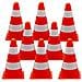 12 Unit Di Addestramento Traffico Coni 9inch - Piloni Orange White - Ideale Per I Bambini Sport Addestramento Di Agilit Calcio Calcio Percorso Ad Ostacoli Giochi Cane E Formazione Del Cavallo. - Foto miniatura 1