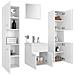 Set Mobili Da Bagno Bianco In Truciolato - Foto miniatura 3