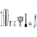 Set Da Cocktail Doppio Shaker 750ml Acciaio Inossidabile Argento 10 Parti - Foto miniatura 7