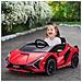 Macchina Elettrica Per Bambini Lamborghini Età 3-5 Anni - Rosso - Foto miniatura 4