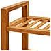 Scarpiera Con 3 Ripiani 50x27x60 Cm In Legno Massello Di Rovere - Foto miniatura 2