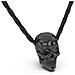 Collana da Uomo in Vera Pelle, ""Skull"", 50cm, Nero - Foto miniatura 1