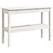 Tavolo Consolle Bianco 110x40x75 Cm In Legno Massello Di Pino - Foto miniatura 1