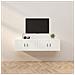Mobili Porta Tv A Parete 2 Pz Bianco 80x34,5x40 Cm - Foto miniatura 1