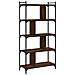 Libreria Rovere Marrone 5 Ripiani 76x32x158cm Legno Multistrato - Foto miniatura 2