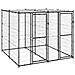 Gabbia per Cani da Esterno in Acciaio con Tetto 4,84 m² - Foto miniatura 1