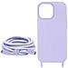 Cover Semirigida Per Iphone 15 Pro Max Cordino Nylon Serie Corda Lilla - Foto miniatura 2
