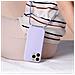 Cover Semirigida Per Iphone 15 Pro Max Cordino Nylon Serie Corda Lilla - Foto miniatura 5