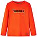 Maglietta Bambino Maniche Lunghe Stampa Winner Arancione Brillante 104 - Foto miniatura 1
