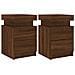 Comodini Con Luci Led 2pz Rovere Marrone 35x39x55 Cm - Foto miniatura 2