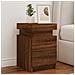 Comodini Con Luci Led 2pz Rovere Marrone 35x39x55 Cm - Foto miniatura 1