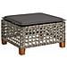 Sgabello Giardino con Cuscino Grigio 63,5x56x32cm in Polyrattan - Foto miniatura 1