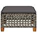 Sgabello Giardino con Cuscino Grigio 63,5x56x32cm in Polyrattan - Foto miniatura 3