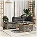 Sgabello Giardino con Cuscino Grigio 63,5x56x32cm in Polyrattan - Foto miniatura 4