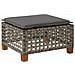 Sgabello Giardino con Cuscino Grigio 63,5x56x32cm in Polyrattan - Foto miniatura 7