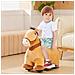 Cavallo Cavalcabile Elettrico 6V per Bambini da 18-36 Mesi con Ruote in PU e Musica, Marrone - Foto miniatura 2