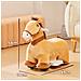 Cavallo Cavalcabile Elettrico 6V per Bambini da 18-36 Mesi con Ruote in PU e Musica, Marrone - Foto miniatura 5
