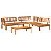 Set Divano Pallet Da Giardino 4 Pz In Legno Massello Di Acacia - Foto miniatura 2