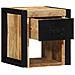 Comodino 40x35x40 Cm In Legno Grezzo Massello Di Mango - Foto miniatura 2