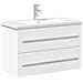 Mobile Da Bagno Con Lavabo Bianco - Foto miniatura 2