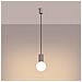 Sollux Lighting Lampada A Sospensione Halo 1 Taupe Sl.1744 - Moderno Lampada A Sospensione Tortora 120x12x12 Cm - Foto miniatura 3