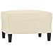 Divano a 3 Posti con Poggiapiedi Crema 180 cm in Similpelle - Foto miniatura 5