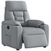Poltrona Elettrica Reclinabile Grigio Chiaro in Tessuto - Foto miniatura 3