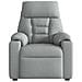 Poltrona Elettrica Reclinabile Grigio Chiaro in Tessuto - Foto miniatura 5