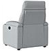 Poltrona Elettrica Reclinabile Grigio Chiaro in Tessuto - Foto miniatura 7