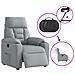 Poltrona Elettrica Reclinabile Grigio Chiaro in Tessuto - Foto miniatura 9