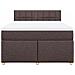 Giroletto a Molle con Materasso Marrone Scuro 140x200cm Tessuto - Foto miniatura 6