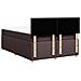 Giroletto a Molle con Materasso Marrone Scuro 140x200cm Tessuto - Foto miniatura 8