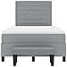Letto a Box Spring con Materasso e Panchina Grigio Chiaro 120x190 cm Tessuto - Foto miniatura 9