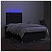 Letto a Molle con Materasso e LED Nero 120x190 cm in Tessuto - Foto miniatura 4