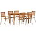 Set da Pranzo per Giardino 7 pcs Beige Poly Rattan - Foto miniatura 1