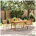 Set da Pranzo per Giardino 7 pcs Beige Poly Rattan - Foto miniatura 2
