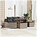 Set Divano da Giardino 6 pcs Grigio Poly Rattan - Foto miniatura 2