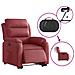 Poltrona Alzapersona Reclinabile Rosso Vino in Similpelle - Foto miniatura 6