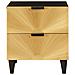 Comodino Nero e Oro 40 x 33.5 x 46 cm legno massello di mango - Foto miniatura 3
