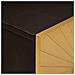 Comodino Nero e Oro 40 x 33.5 x 46 cm legno massello di mango - Foto miniatura 6
