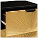 Comodino Nero e Oro 40 x 33.5 x 46 cm legno massello di mango - Foto miniatura 7