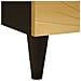 Comodino Nero e Oro 40 x 33.5 x 46 cm legno massello di mango - Foto miniatura 8