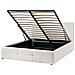 Letto Contenitore Bouclé Massognes 140 X 200 Cm Bianco Sporco - Foto miniatura 3