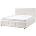 Letto Contenitore Bouclé Massognes 140 X 200 Cm Bianco Sporco - Foto miniatura 4