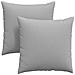 Cuscini da Divano 2 pcs Grigio 80 x 80 cm Tessuto - Foto miniatura 1