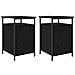 Armadio da Notte 2 pcs Rovere nero 40 x 42 x 60cm - Foto miniatura 1