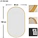 Specchio ovale 100x50cm con cornice dorata per arredamento in stile loft - Foto miniatura 3