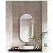 Specchio ovale 100x50cm con cornice dorata per arredamento in stile loft - Foto miniatura 2