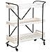Carrello In Legno Bianco Con 3 Vassoi 89x38x110h Cm - Foto miniatura 1