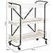 Carrello In Legno Bianco Con 3 Vassoi 89x38x110h Cm - Foto miniatura 3